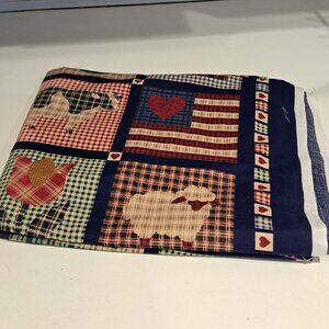 patriotic usa fold art printed fabric 100 % cotton